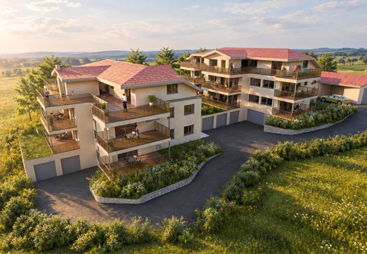 Roth Bau - Immobilien - 2 Mehrfamilienhäuser in Orsingen - 3D Visualisierung 04
