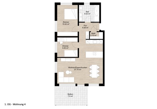 Roth Bau - Immobilien - 2 Mehrfamilienhäuser in Orsingen - WHG04