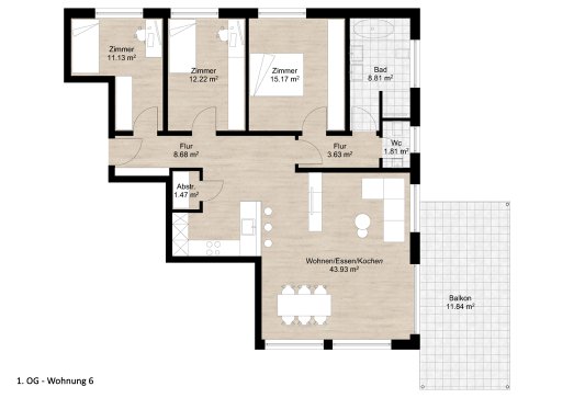 Roth Bau - Immobilien - 2 Mehrfamilienhäuser in Orsingen - WHG06