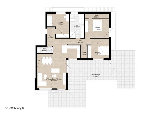 Roth Bau - Immobilien - 2 Mehrfamilienhäuser in Orsingen - WHG08